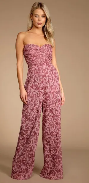 Lulus Feminine Romantic Ruched Sleeveless Organza Medium Jumpsuit thumbnail 1