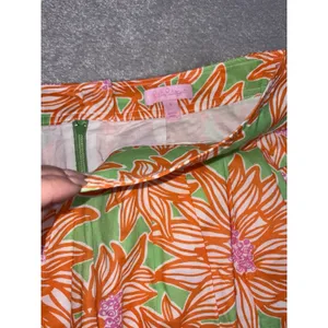 Lilly Pulitzer Fayette Avocado Green Crush Cotton Lawn Skirt‎ 4 thumbnail 4