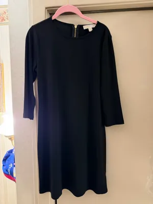Michael Kors Black Long Sleeve Shift Dress - Classic Women's Dress thumbnail 2