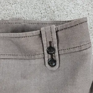 Ann Taylor Womens Dress Pants 12 Brown Textured Wide Leg Career Ankle Trouser thumbnail 6