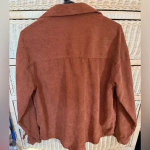 Velvet Heart Burnt Orange Corduroy Button Up Shacket thumbnail 6