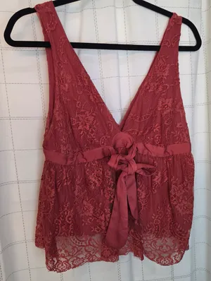 Free People Chante Lace Tank in Frenchie Kiss thumbnail 3
