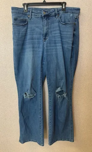 Judy‎ Blue Womens Plus Size 20W stretchy high waisted slim straight blue denim thumbnail 1