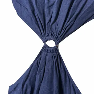 STAUD‎ Epona Linen Navy Cut Out Mini Dress thumbnail 4