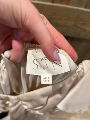 Cream Satin Midi Dress thumbnail 6