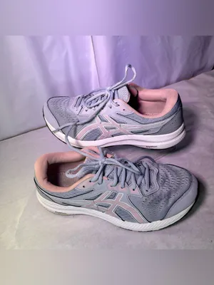 ASICS Women's Gray and Light Pink Athletic Running Shoe thumbnail 3