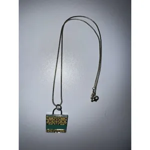 VTG Coach Sterling Silver Snake Chain Shopping Bag Pendant Necklace 18" 925 Y2K‎ thumbnail 4