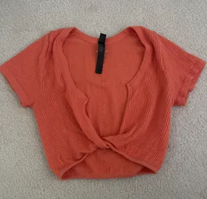 Urban Outfitters Orange Knot Crop Top thumbnail 1