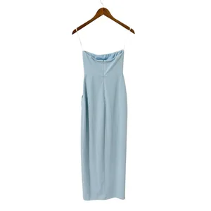 Lulus After Hours Light Blue Strapless Ruffled Maxi Dress size XS NWT thumbnail 5