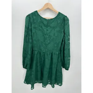 Cupshe‎ Green Sheer Floral Babydoll Dress Womens Sz M Mini Resort Ethereal Boho thumbnail 7