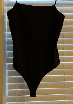 COPY - BNWOT banana republic body suit black - cotton modal spandex size M thumbnail 1
