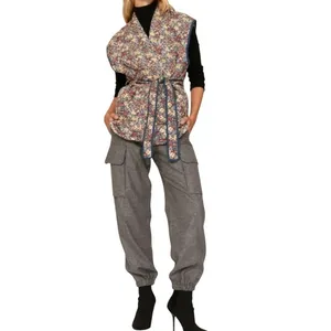 BLANK NYC Quilted In Bloom Wrap Belted Jacket Vest Size M New w Tag MSRP $98 SOO thumbnail 7