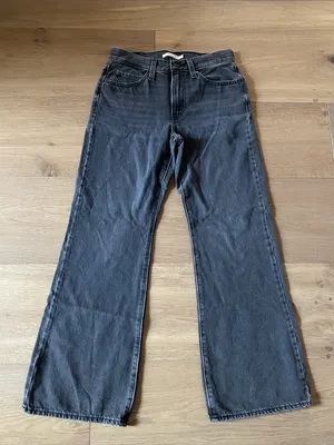 Levi's 94 Baggy Bootcut Jeans Washed Black Size 26X31 thumbnail 4