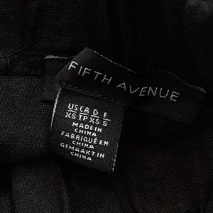 Saks Fifth Avenue 100% Linen Black Tiered Pull On Skirt Coastal Resort Travel XS thumbnail 8