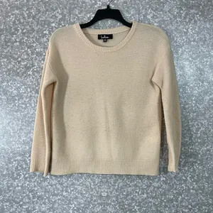 Lulus Women's Light Tan Casual Minimalist Acrylic Sweater - Size XS - Round Neck thumbnail 1
