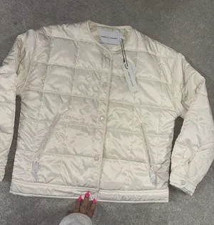 Rebecca Minkoff‎ quilted puffer jacket white medium NWT msrp $228 thumbnail 1