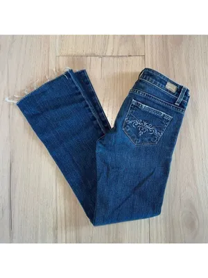 PAIGE Hollywood Hills Low Rise Blue Denim Jeans Size 25 thumbnail 5