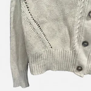 Marine Layer Robin Crop Cardigan In Oatmeal XS thumbnail 12