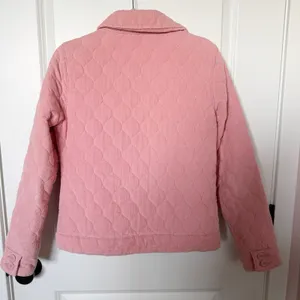 Vtg Y2K Sonoma Womens Pink Quilted Corduroy Bomber Jacket Small Utility 00s thumbnail 4