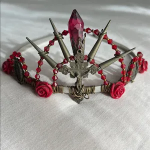 Gothic•Handmade Tiara•Thorns and Roses •Day Of The Dead thumbnail 6