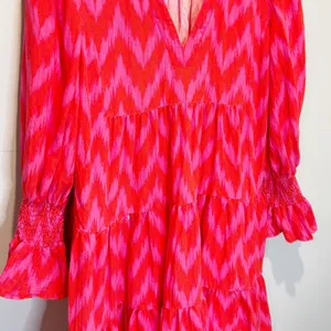 Tuckernuck Pomander Place Hot Pink Ikat Kenzo Dress - size Medium thumbnail 3