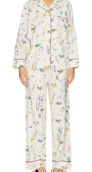 Polo Ralph Lauren Madison PJ Set Traveler Ski Print Size Small thumbnail 1