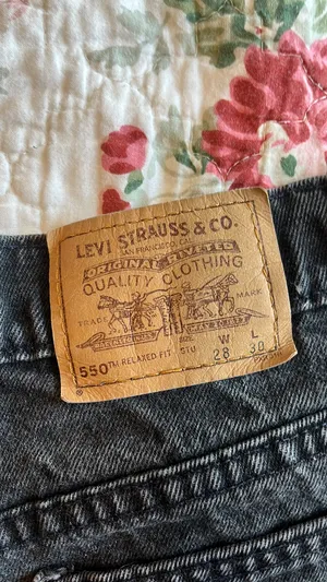 Levi’s Cutoffs Black Denim Shorts Orange Tab thumbnail 3