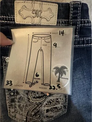 MISS ME Jeans Mid-Rise Easy Crop Curvy Distressed Size 27 Style E3374EFC thumbnail 7