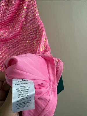 Lulus Bold Aesthetic Hot Pink Sequin Lace-Up Bodycon Mini Dress Size XS Mobwife thumbnail 11