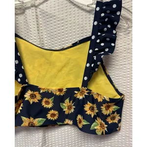 Peyton‎ & Parker Women's SZ 18.5 Sunflower Navy Polka Dots Bikini READ thumbnail 12