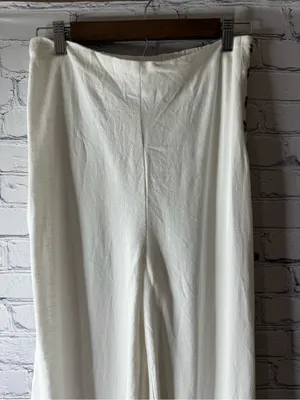 GLG Good Luck Gem white linen wide leg pants medium thumbnail 4
