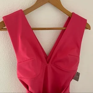 Free People Jumpsuit After Hours Flared‎ Workout Athletic Belted Pink XS NWT thumbnail 4