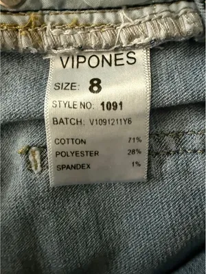 Vipones Women's Denim Jeans Size 8 Flare Bell Bottom Faded Streetwear Urban City thumbnail 8