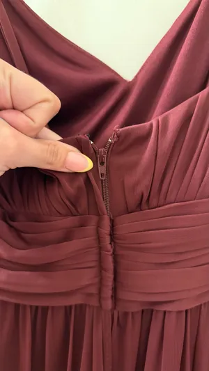 David’s Bridal Burgundy Bridesmaid Formal Dress thumbnail 6