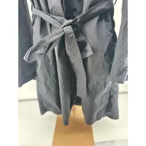 ALO Yoga Crinkle On The Move Black Trench Coat Womens Unisex Size XXL thumbnail 5