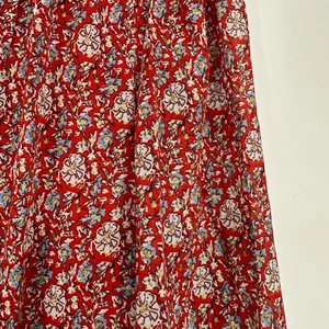 Umgee Burgundy Ditsy Floral Print Maxi Dress with Slits size Large Long Sleeves thumbnail 5