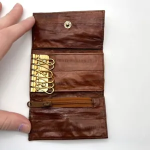 Vintage‎ Leather Key Case Holder Change Wallet Fri fold thumbnail 3