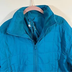 Love Tree Women's‎ Teal Blue Packable Lightweight Puffer Jacket Medium thumbnail 2
