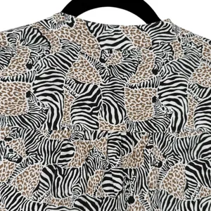 J.Crew Animal Print Novelty Zebra Leopard Long Sleeve Tiered‎ Mini Dress Size XS thumbnail 6