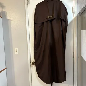 GUCCI Brown Travel Dress Suit Garment Bag Zipper Long Protective Sleeve Logo thumbnail 2