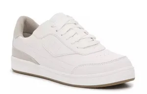 Dr. Scholl’s 6.5 Dink It White Low Top Lace Up Faux Leather Pickleball Sneakers thumbnail 1