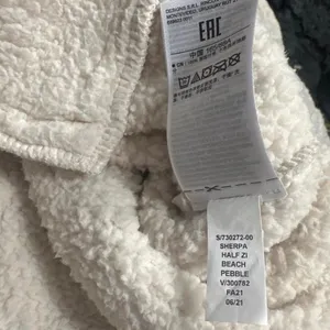 S199. Gap cream quarter zip Sherpa hoody Size S thumbnail 3