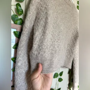 Lululemon Large Alpaca Merino Wool Knit Sweater poetcore librarian chic boho lux thumbnail 4