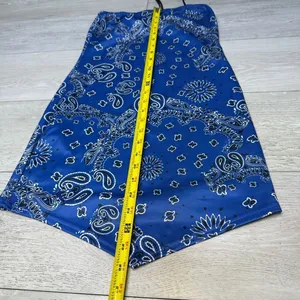 Pretty little thing sexy blue‎ bandana neck bodycon mini dress size 4 thumbnail 7