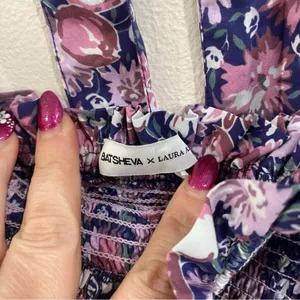 Laura‎ Ashley x Batsheva Country Chic Vintage Inspired Gwen Dress in Inglesham thumbnail 5