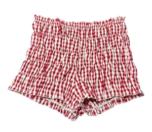 Red Gingham Smocked Shorts thumbnail 1