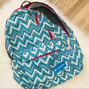Columbia Sportswear Varsity Day Backpack turquoise and pink chevron thumbnail 7