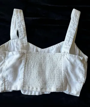 Abercrombie & Fitch White Linen Top thumbnail 3