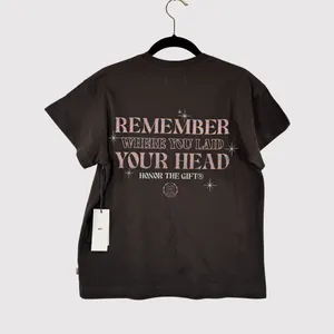 NWT Honor The Gift Women Shirt Brown Crewneck Graphic Short Sleeve Pocket Tee XS thumbnail 2