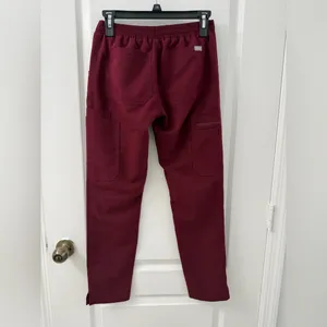 Figs Yola Skinny Burgundy Scrub Pants for Women (Size XXS/P) thumbnail 8